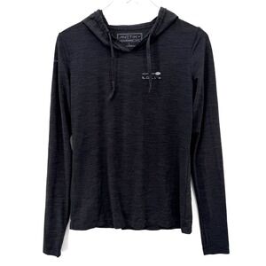 Anetik Performance Hoodie UPF 30+ Womens Size L Long Sleeve Lightweight Gray